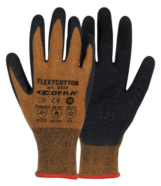 Γάντια Σαγρέ Λάτεξ Cofra Flexycotton