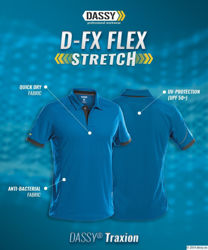 Μπλουζάκι Polo Αντηλιακό (UPF 50+) Dassy Traxion azure blue/anthracite grey