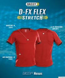 Μπλουζάκι T-Shirt Αντηλιακό (UPF 50+) Dassy Nexus red/black