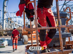 Παντελόνι Εργασίας 4-way Stretch Dassy Dynax red/black