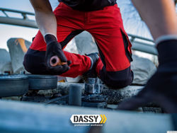 Παντελόνι Εργασίας 4-way Stretch Dassy Dynax red/black