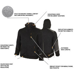 Ζακέτα Ψύχους με γούνα Bennon Nortos grey/black