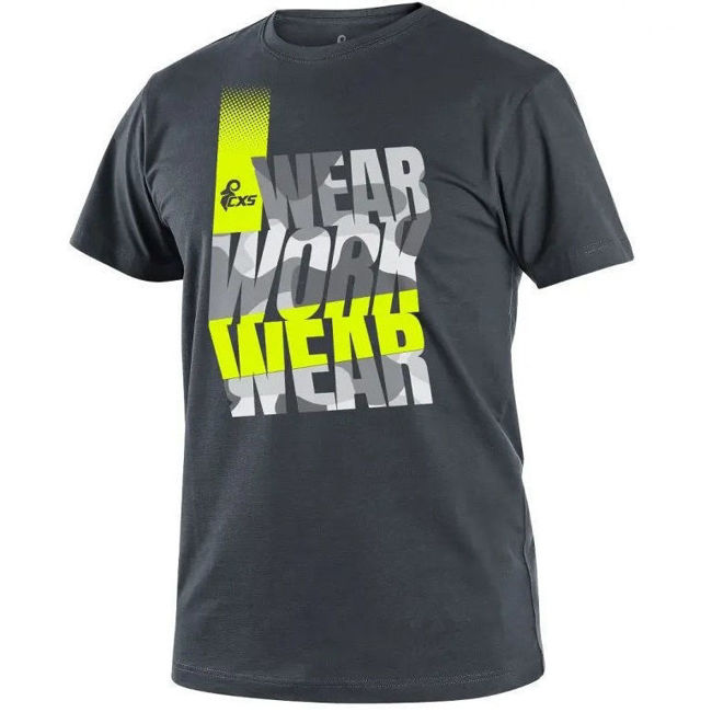 T-Shirt Ανδρικό Ελαστικό CXS Workwear anthracite-yellow