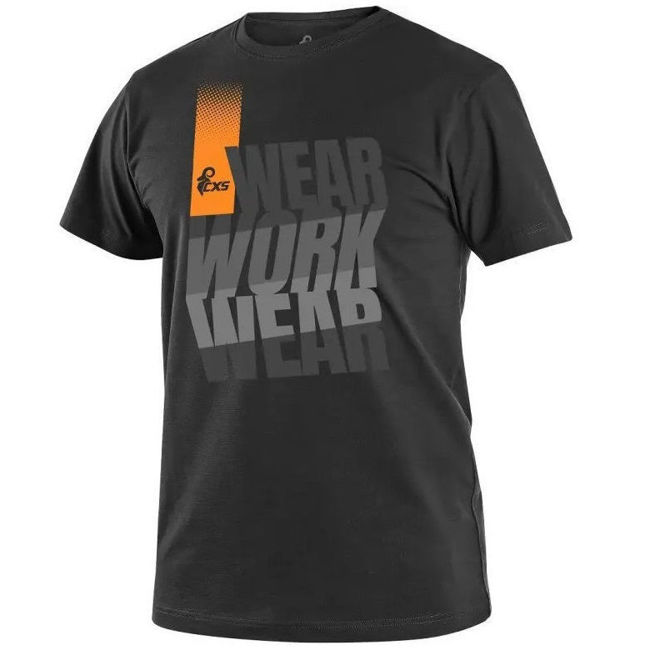 T-Shirt Ανδρικό Ελαστικό CXS Workwear black-orange