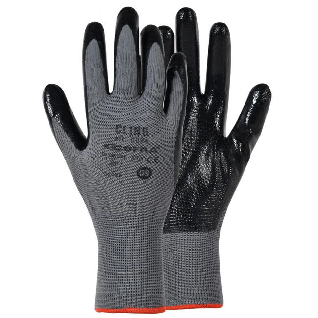 Γάντια Νιτριλίου Cofra Cling grey/black