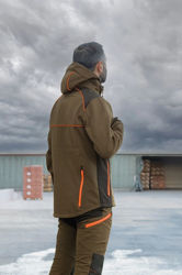 Κυνηγετικό Ελαστικό Softshell Jacket Cofra Klarbo clay brown/black/orange