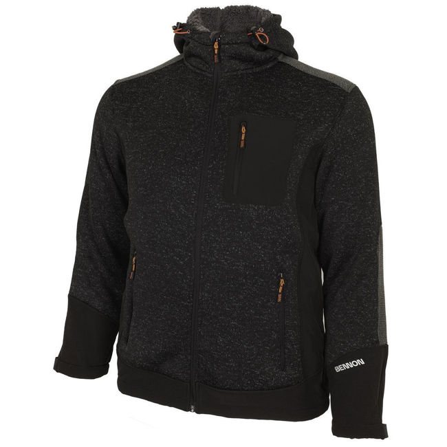Ζακέτα Ψύχους  με γούνα Bennon Nortos grey/black