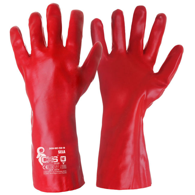 Γάντια εργασίας PVC 35cm CXS Sela