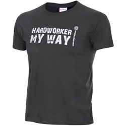 Μπλουζάκι T-shirt Bennon Hardworker grey/white