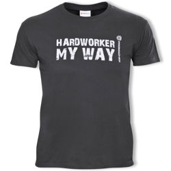 Μπλουζάκι T-shirt Bennon Hardworker grey/white