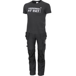 Μπλουζάκι T-shirt Bennon Hardworker grey/white