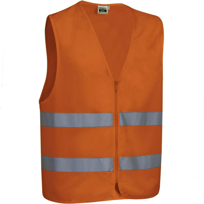 Ανακλαστικό Γιλέκο εργασίας με φερμουάρ Valento Wagon orange