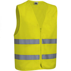 Ανακλαστικό Γιλέκο εργασίας με φερμουάρ Valento Wagon yellow