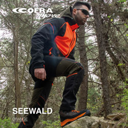 Κυνηγετικό Ελαστικό Softshell Jacket Cofra Seewald clay brown/black/orange