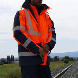 Αδιάβροχο Ανακλαστικό Παρκά 4 σε 1 Lacuna Taurus orange/navy