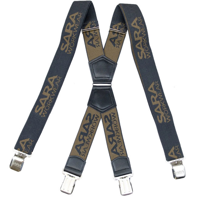 Ελαστικές Τιράντες Εργασίας Sara Workwear brown/charcoal