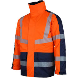Αδιάβροχο Ανακλαστικό Παρκά 4 σε 1 Lacuna Taurus orange/navy