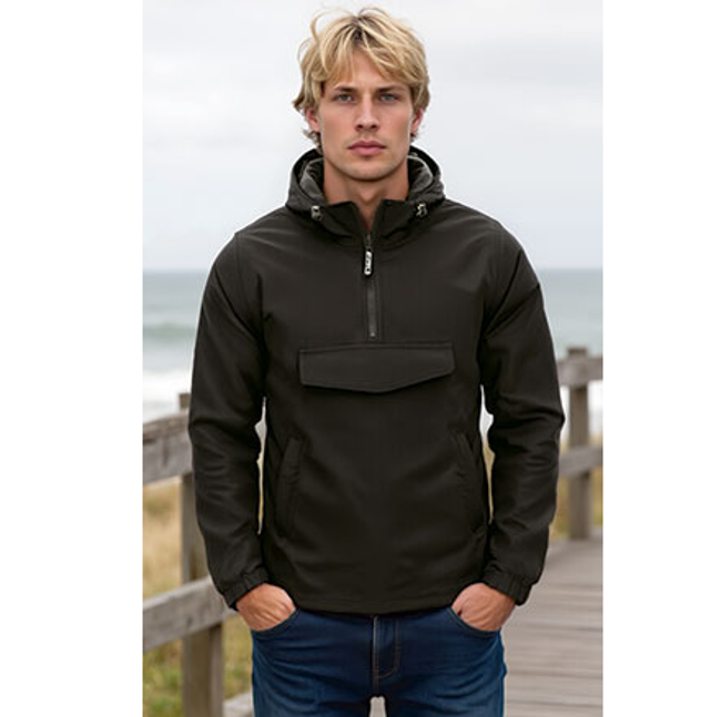 Μπουφάν άνορακ με κουκούλα Valento Oak black