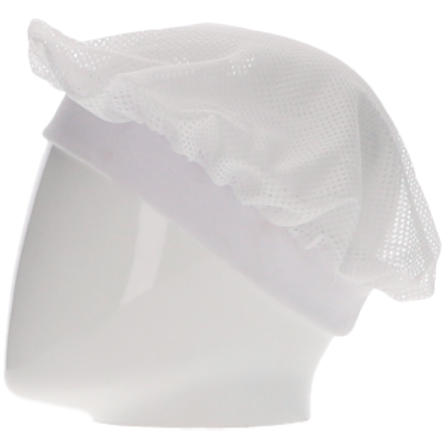 Σκούφος μαγειρικής με δίχτυ Valento Croissant λευκός