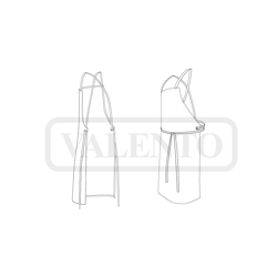 Ποδιά μαγειρικής λευκή Valento Shark