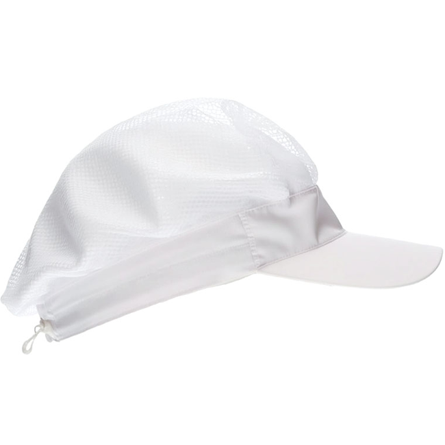 Καπέλο μαγειρικής με γείσο και δίχτυ Valento Masala  λευκό