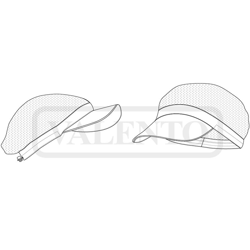 Καπέλο μαγειρικής με γείσο και δίχτυ Valento Masala  λευκό