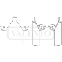 Ποδιά μαγειρικής μαύρη Valento Angus