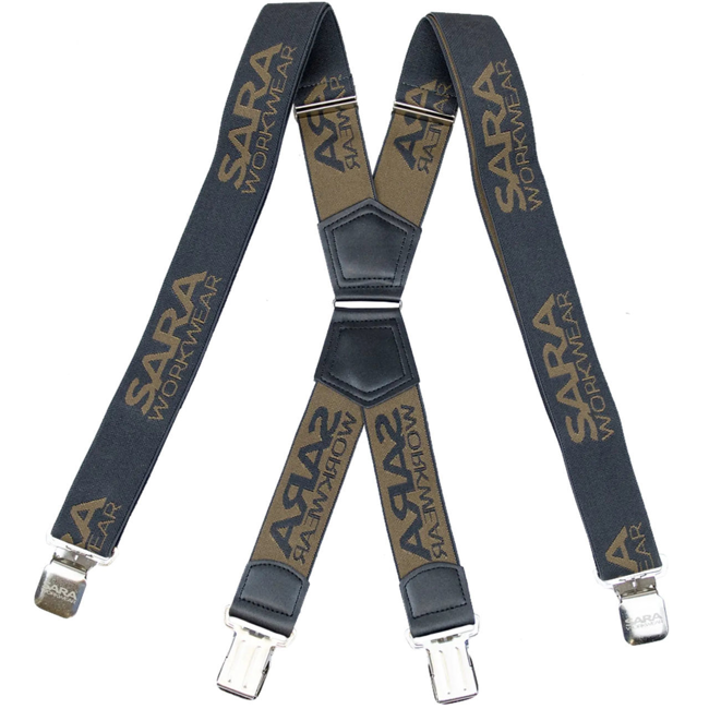 Ελαστικές Τιράντες Εργασίας Sara Workwear brown/charcoal