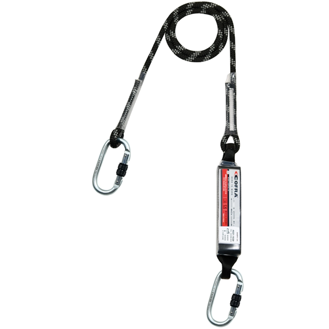 Σχοινί ασφαλείας με ενσωματωμένο απορροφητή ενέργειας Cofra Saveryk 1.5m