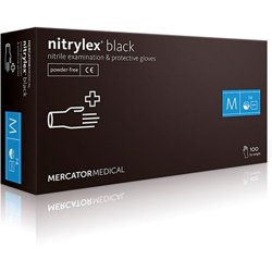 Γάντια Μιας Χρήσης Νιτριλίου Mercator Nitrylex black 100τμχ