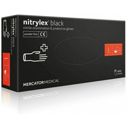 Γάντια Μιας Χρήσης Νιτριλίου Mercator Nitrylex black 100τμχ