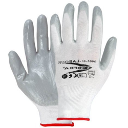 Γάντια Νιτριλίου Cofra Labour white/grey