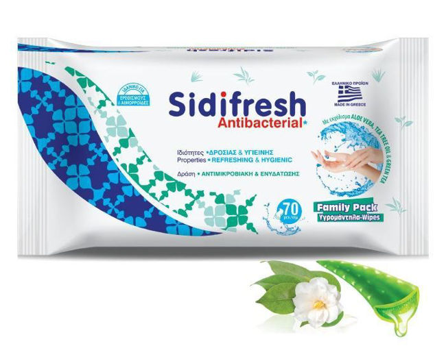 Υγρά Μαντηλάκια Sidifresh Antibacterial 70τεμ	