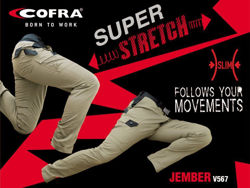 Παντελόνι Εργασίας Super Stretch Cofra Jember khaki/black
