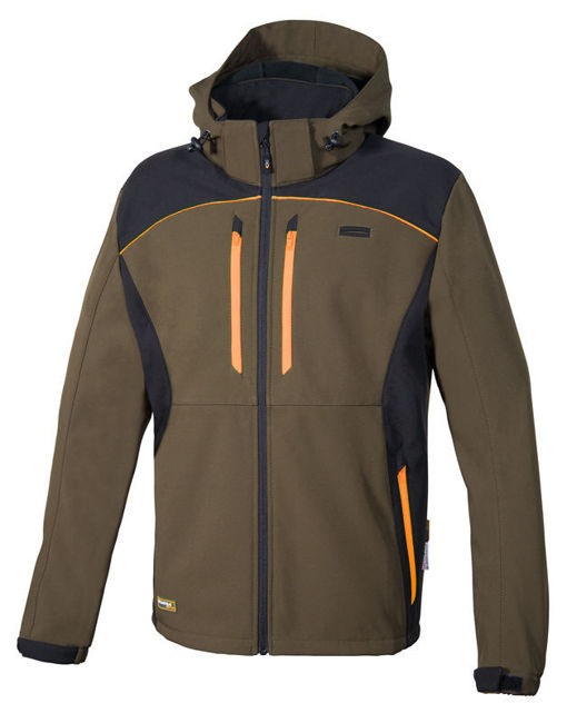 Κυνηγετικό Softshell Jacket Cofra Klarbo clay brown/black/orange