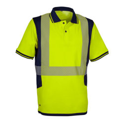 Μπλουζάκι Polo Ανακλαστικό Εργασίας Αντηλιακό (UPF 40+) Cofra Tilcara yellow